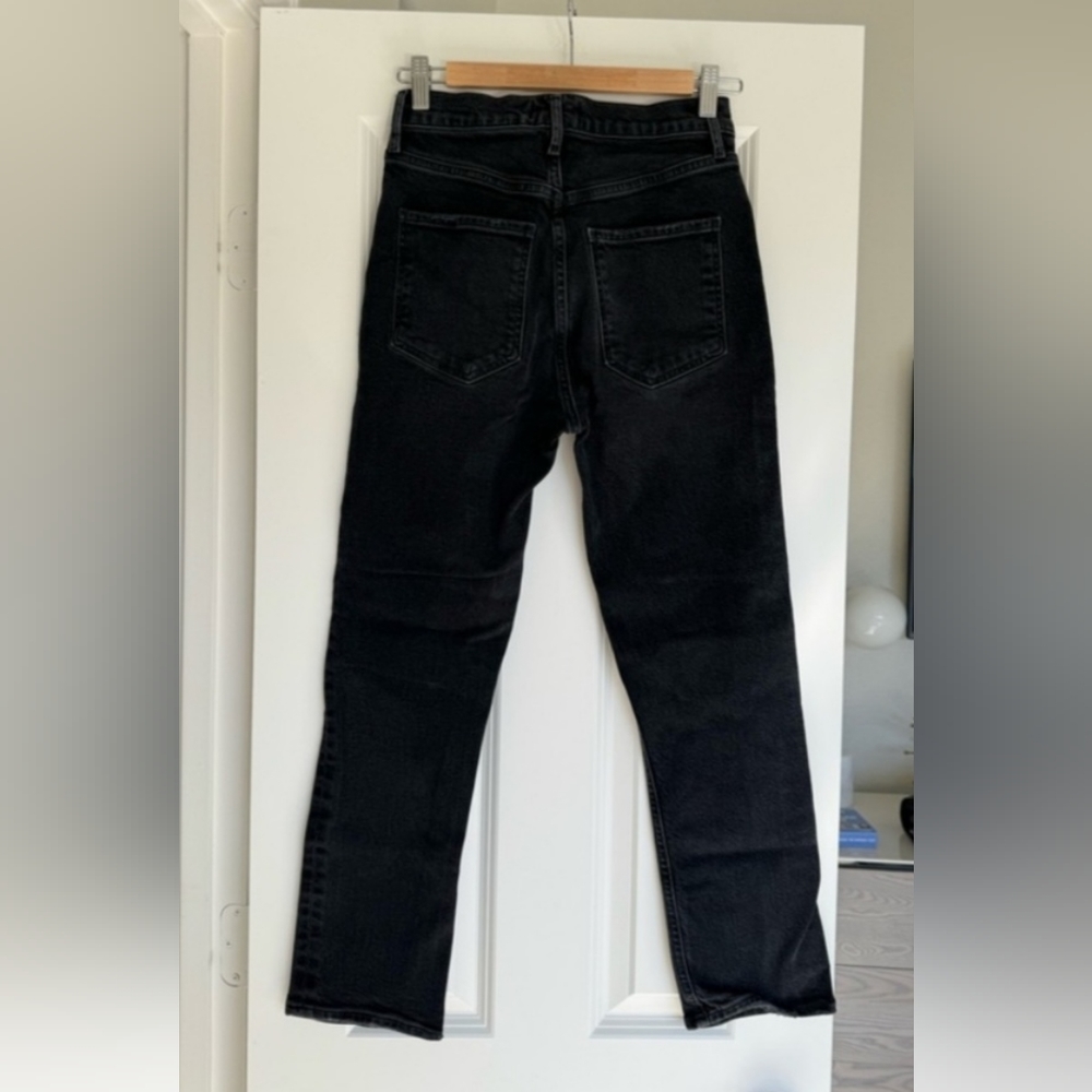Agolde Riley High Rise Black Jeans - Picture 5 of 6
